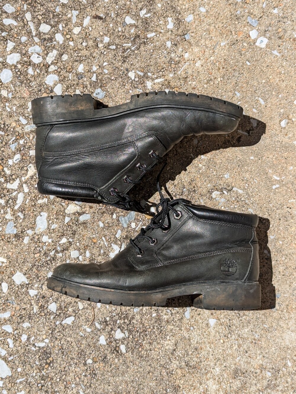 Timberland Black Leather Ankle Work Boots